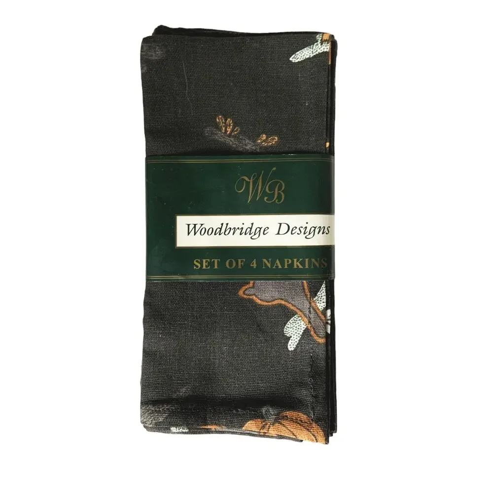Woodbridge Design Halloween Ghost Set of 4 Napkins NIP
